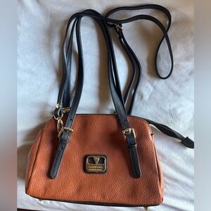 Valentina Orange and Black Crossbody Bag